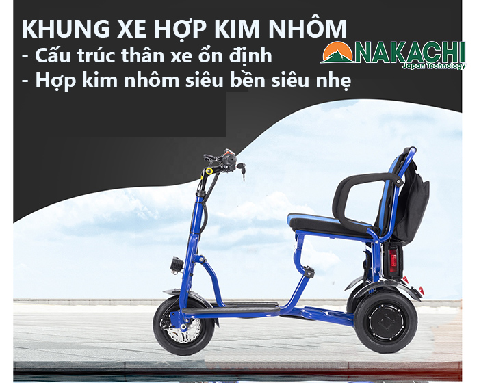 khung Xe Điện 3 Bánh Gấp Gọn Nakachi NC-M15